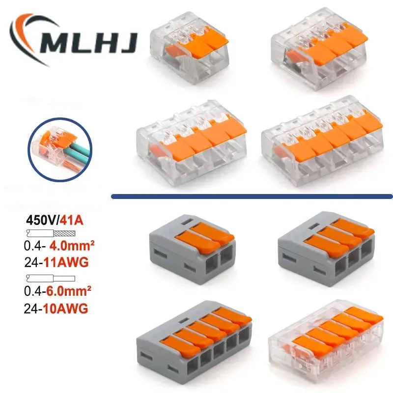 

0.4-6.0mm 30/50/100 Pieces & SET Mini Fast Universal Wire Connector Easy Quick Wiring Car & Solar Energy Terminals