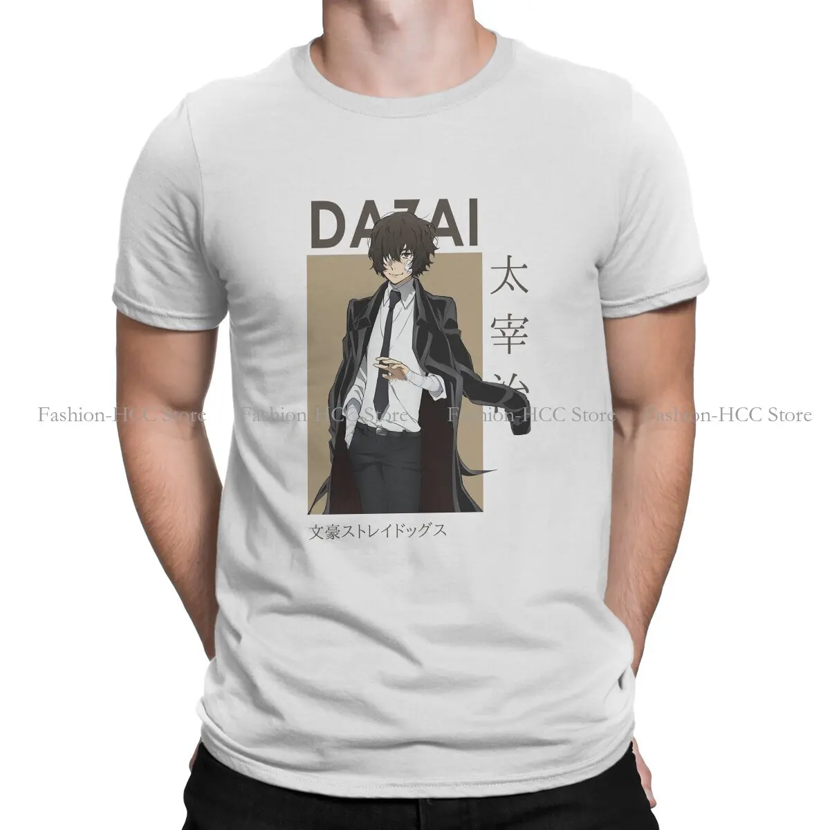 

Оригинальные футболки с круглым вырезом для аниме «бродячие собаки», оригинальная Мужская футболка, новая трендовая одежда из полиэстера
