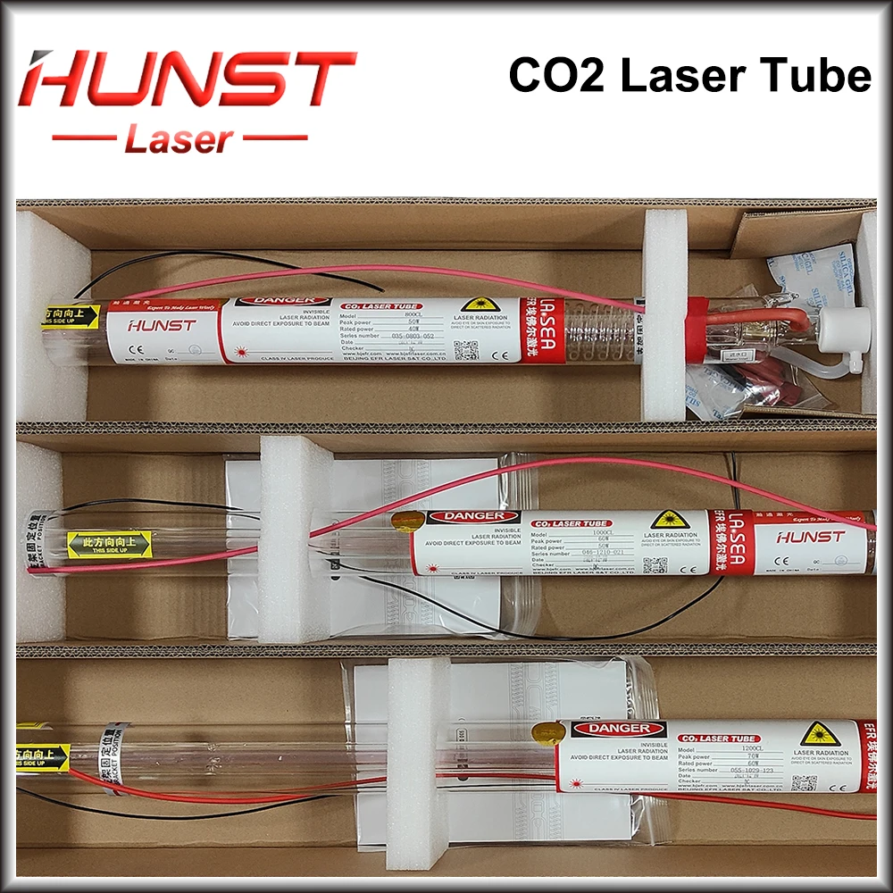 Hunst EFR 40W~50W Co2 Laser Metal Head Tube Diameter 55mm Laser Lamp Length 800mm Laser Tube For Engraving Cutting Machine enlarge