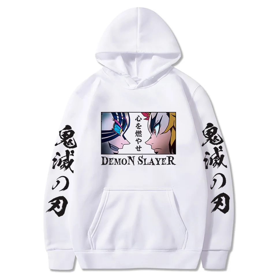 

2021 искусственный костюм аниме, рассекающий демонов, Rengoku Kyoujurou Akaza, худи с принтом, пуловер в стиле Харадзюку, свитшот, худи с графическим рисунком