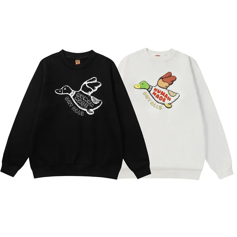 

Japanese Popular 인간이 만든 Hoodies Casual Fashion Flying Duck Print Sweatshirts Autumn New Made By Men Women Pullover