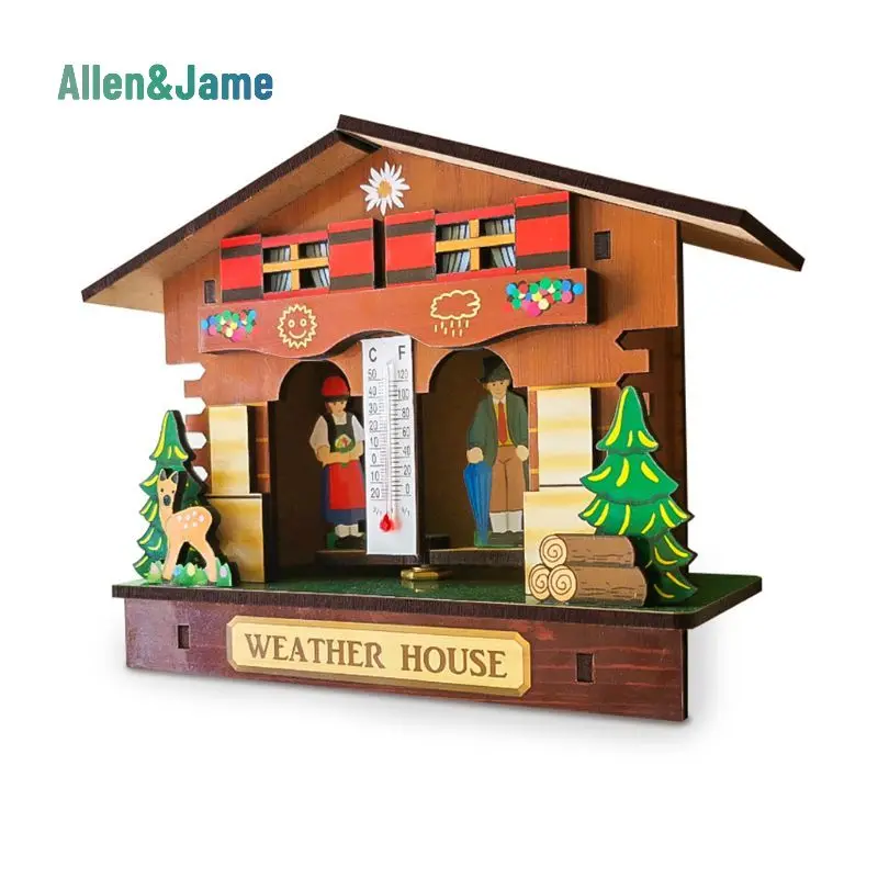 Домашний барометр термометр креативная Метеостанция для деревянного дома