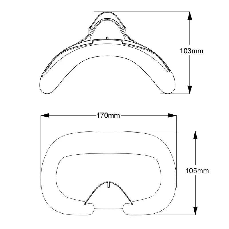 Silicone VR Face Mask Lightproof Facial Interface Sweatproof Cushion Replacement for Meta Quest 3 Accessories