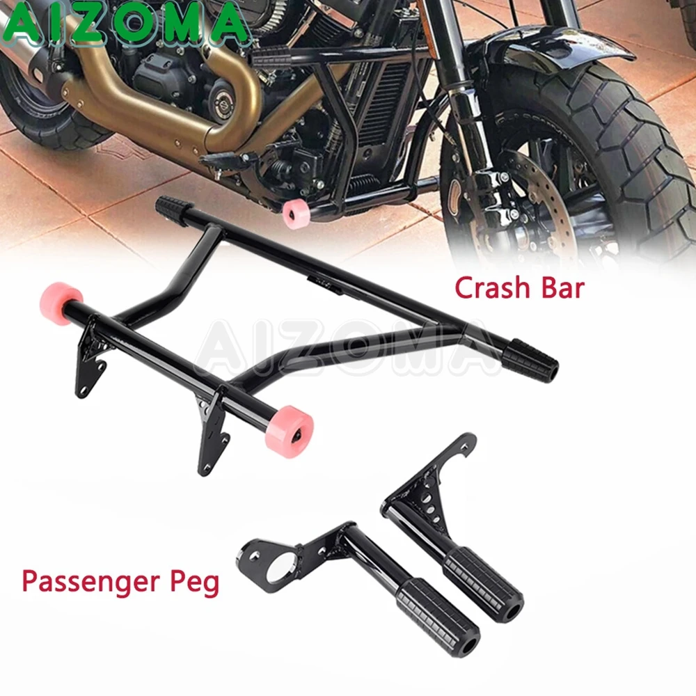 

Highway Front Crash Bar Rear Passenger Silder Pegs For Harley Softail 18-2023 FXBB FXST FXLR FXLRS FXFB FLSB FLFB FLHC FXBR FLSL