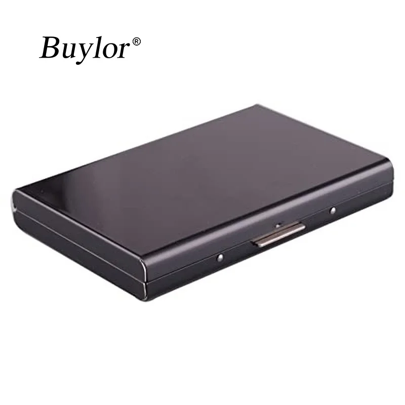 

Card Holder For Men Casual Rfid Aluminum Antimagnetic Credit Card Box Thin Case Business Purse Wallet Pocket Case Bank