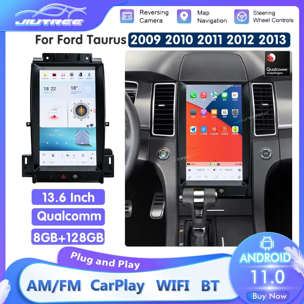 

Автомагнитола для Ford Taurus 128-2009, 2013 ГГц, Android 11, с GPS-навигацией