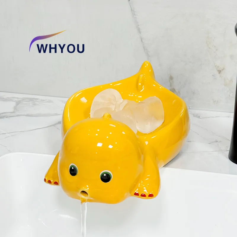 WHYOU милый керамический держатель для мыльницы Totoron сливной портативный домашний