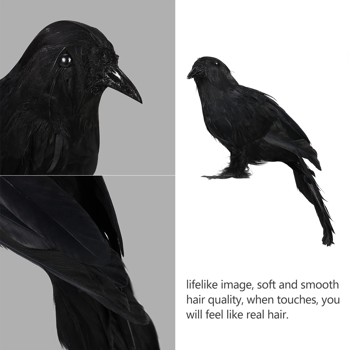 OULII искусственная ворона реквизит Декор для Хэллоуина дисплей птица