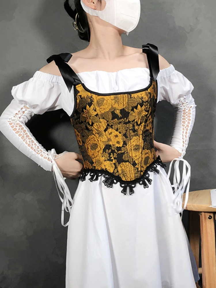 

Летний французский винтажный корсет, топ, женский новый элегантный пикантный укороченный топ в Корейском стиле, женская модная кофта на шну...