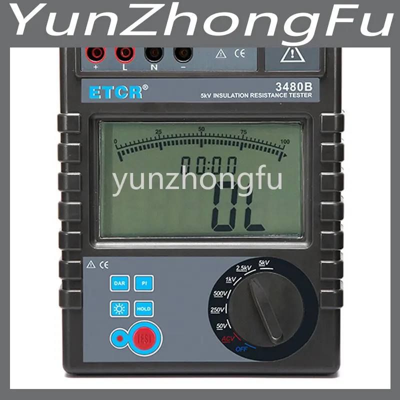 

Megohmmeter Insulation Resistance Tester Meter with Range 0.1M To 400Gohm