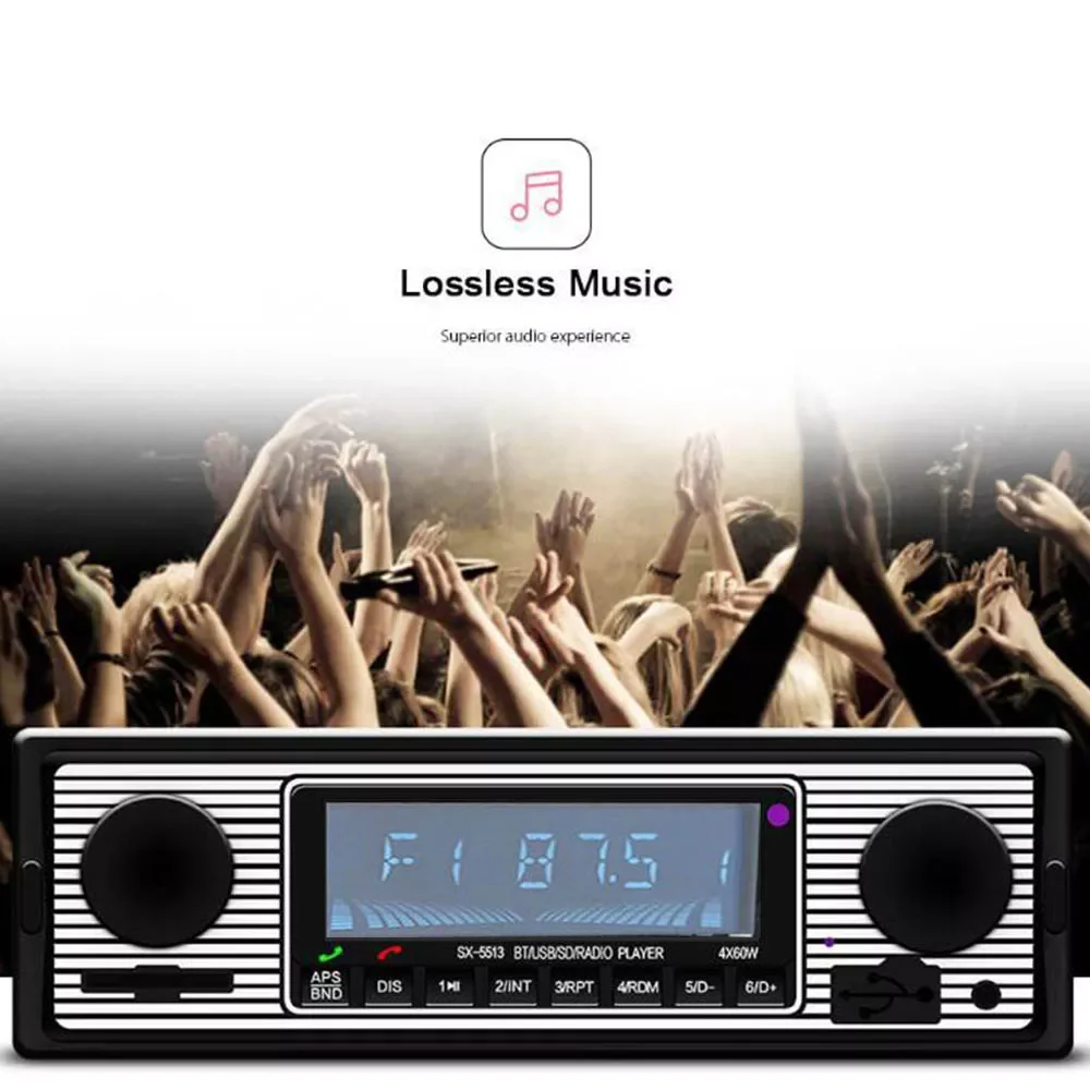 

NEW Wireless Car Radio 1 din Bluetooth-Compatible Retro MP3 Player AUX USB FM Play Vintage Stereo Audio Player With Remote Contr