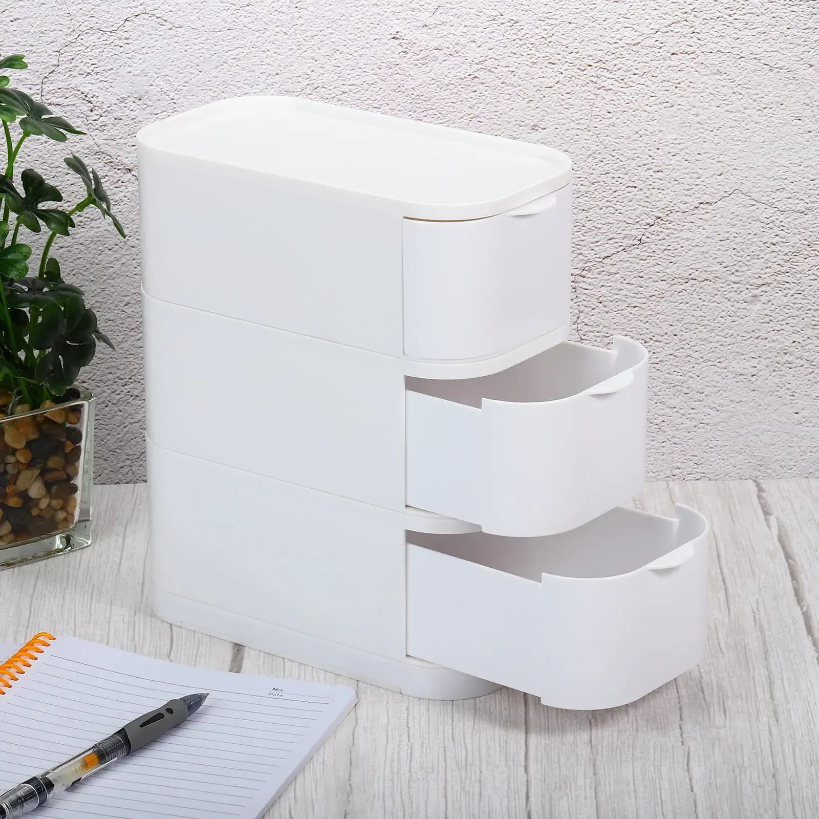 

Desktop Storage Drawer Stackable Stationery Desk Organizer Fast Transportation