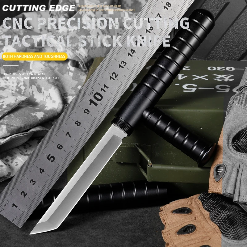 

7CR13MOV Camping hiking self-defense knife Aluminum handle defense portable outdoor knife Man gift hunting survival knife