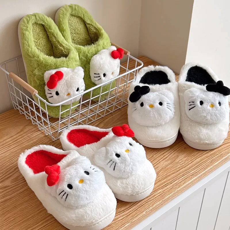 

Женские хлопковые тапочки Hello Kitty осень-зима Sanrio толстая подошва