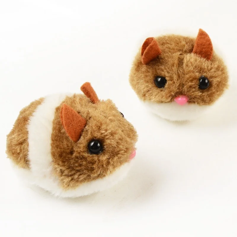 

Plush Hamster Interactive Toys Simulation Pet Kitten Safety Plush Mouse Mechanical Mouse Toy Will Turn and Run Away