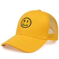 drew house smiley embroidered cap justin bieber with the same spring summer soft top baseball cap tide brand mens womens hats