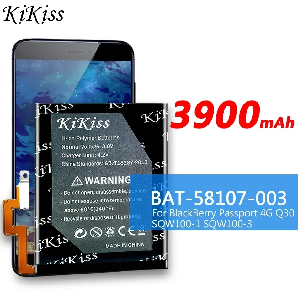 KiKiss 3900 мАч BAT-58107-003 для BlackBerry Passport 4G Q30 SQW100-1 батареи сотового телефона + инструменты