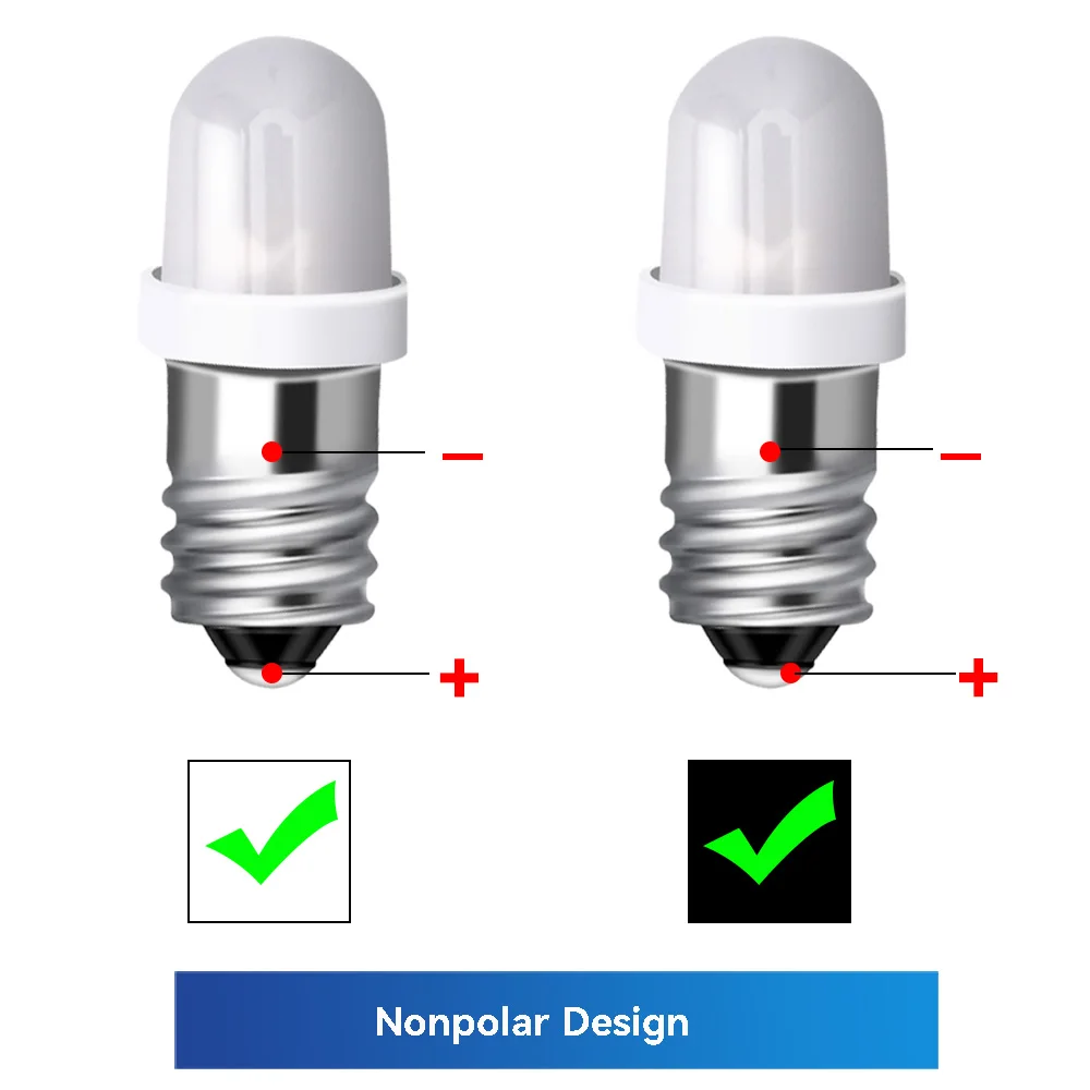 10X E10 Светодиодные лампы для фонариков Винтовые миниатюрные светодиодные фонари 6