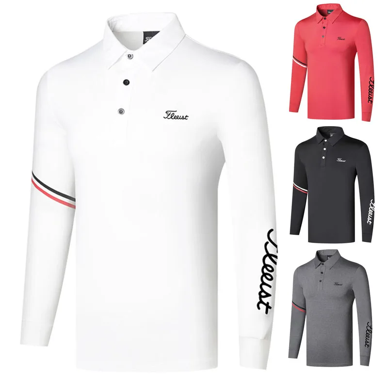 

Golf Clothing Men's Autumn Long-Sleeved Stretch Fashion Casual Lapel Outdoor Sports High-Quality Polo Shirt Anti-Pilling Top