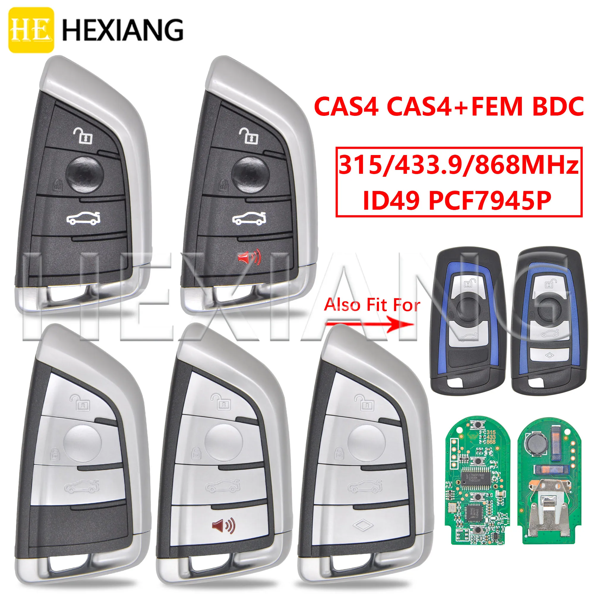 DR ID49 PCF7945P 315/433 9/868 МГц Поддержка CAS4 + FEM BDC Обновление автомобильного