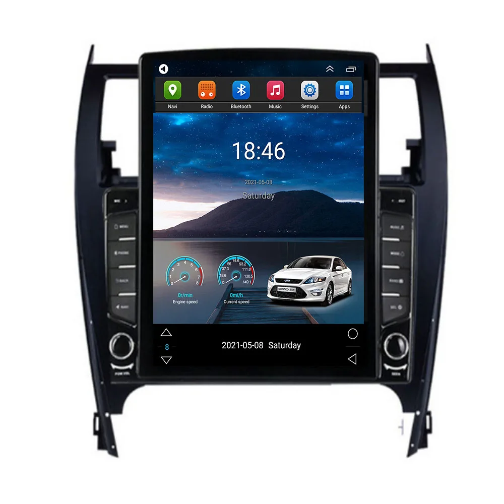 

For Tesla Style 2Din Android 12 Car Radio For TOYOTA CAMRY 2012 - 2014 Multimedia Video Player GPS Stereo Carplay DSP RDS Camera