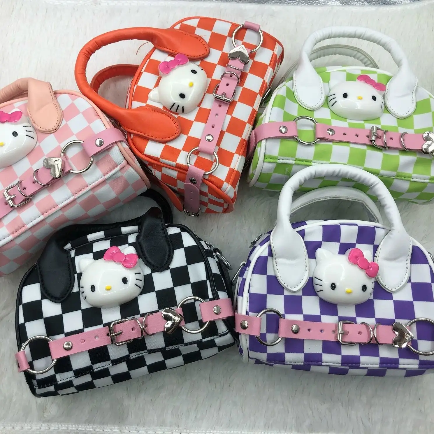 

Bags for Women Crossbody Bags for Women Purses and Handles Sanrio Hello Kitty Bag Portable Crossbody Bag Pu