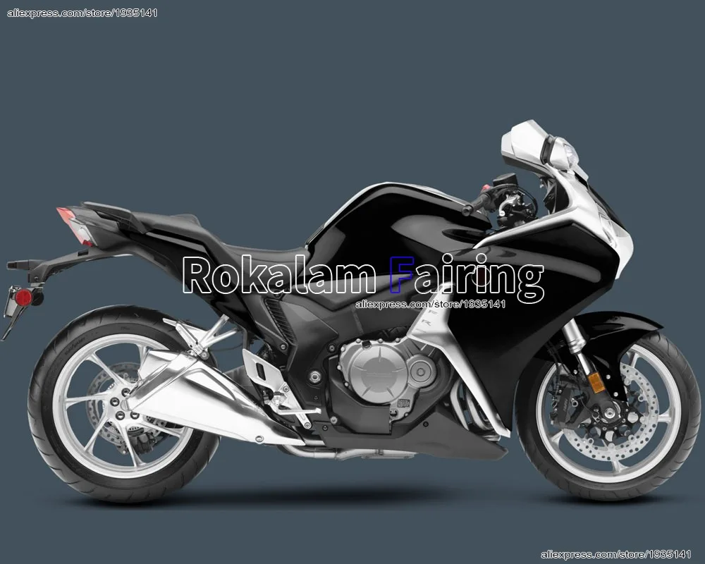 

For Honda VFR1200 2010 2011 2012 2013 VFR 1200 10 11 12 13 Black Aftermarket Motorcycle Fairing (Injection molding)