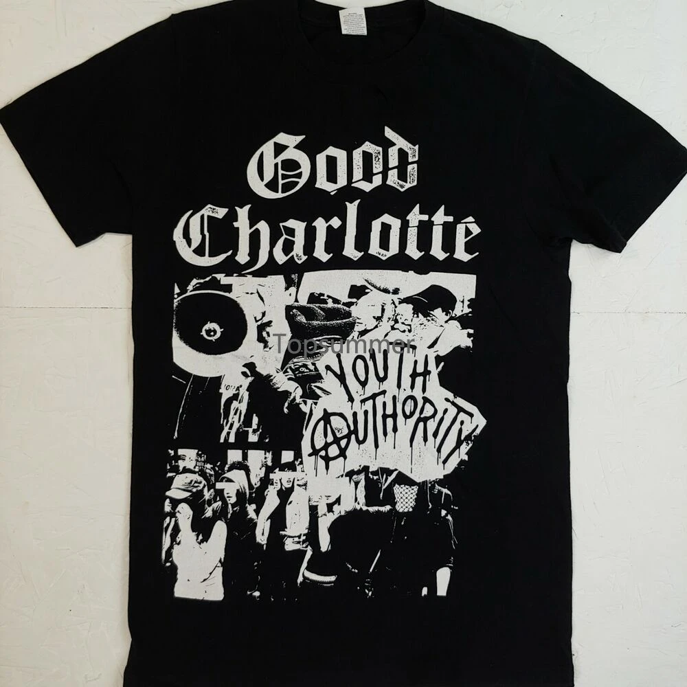 

Good Charlotte T-Shirt Youth Authority Print Silhouette Punk Rock Small