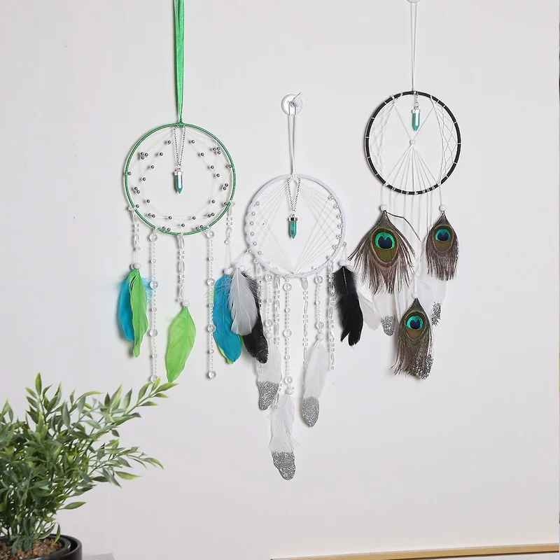 

Round LED Lights Feather Led Light Cute Retro Creative for Christmas Weave Indoor Girl Bedroom Fantastic Wall Decoration Luces