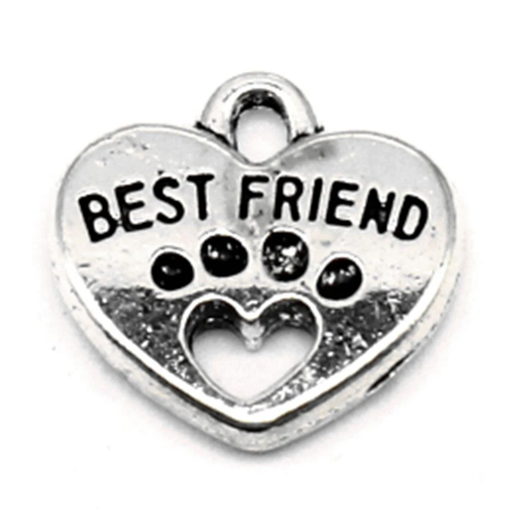 

Dog Paws Charm For Making Jewelry Diy Finding 40pcs 15x15mm