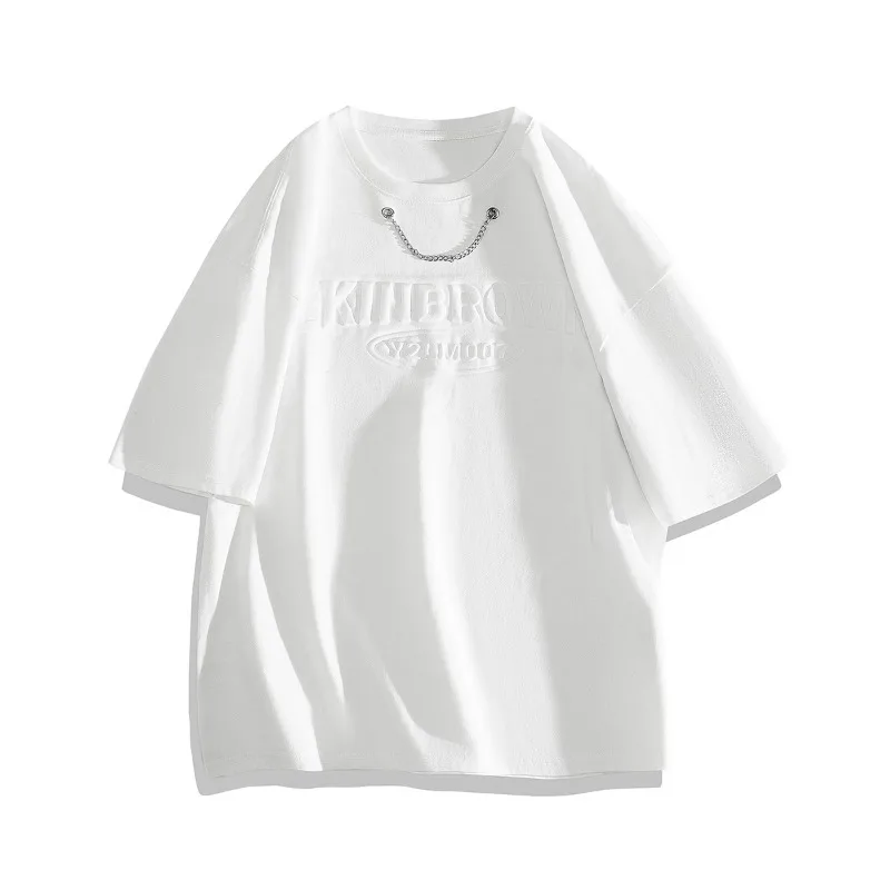 2024 нейтральная желтая ветрозащитная фотография Тяжелая буква стальная Футболка