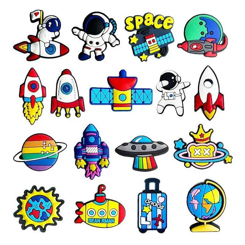 

Hot Jibz Outer Space PVC Shoe Accessories Croc Charms For Shoes Jibbitz Diy Friends Medical Pins Christmas Decorations Gift