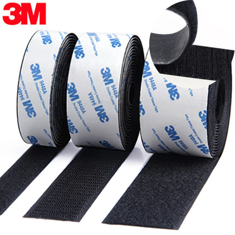 

12M/pair Strong Self Adhesive Hook and Loop Fastener Tape Nylon Sticker Hook Adhesive with 3M Glue for DIY 20/25/30/38/50mm