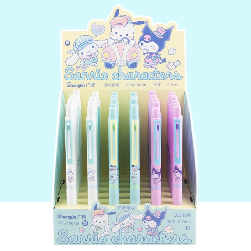 36 шт/лот Sanrio Kuromi корица Pochacco механический карандаш мило 0 5 мм рисование написания