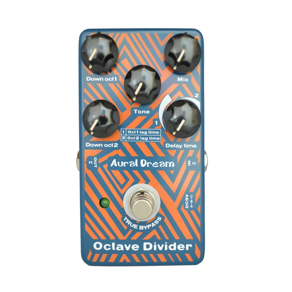 Aural Dream Octave Divider Guitar Pedal Monophonic Polyphonic Harmony Pitchshift -1Oct -2Oct Delay Mod Detune Synth Organ Effect