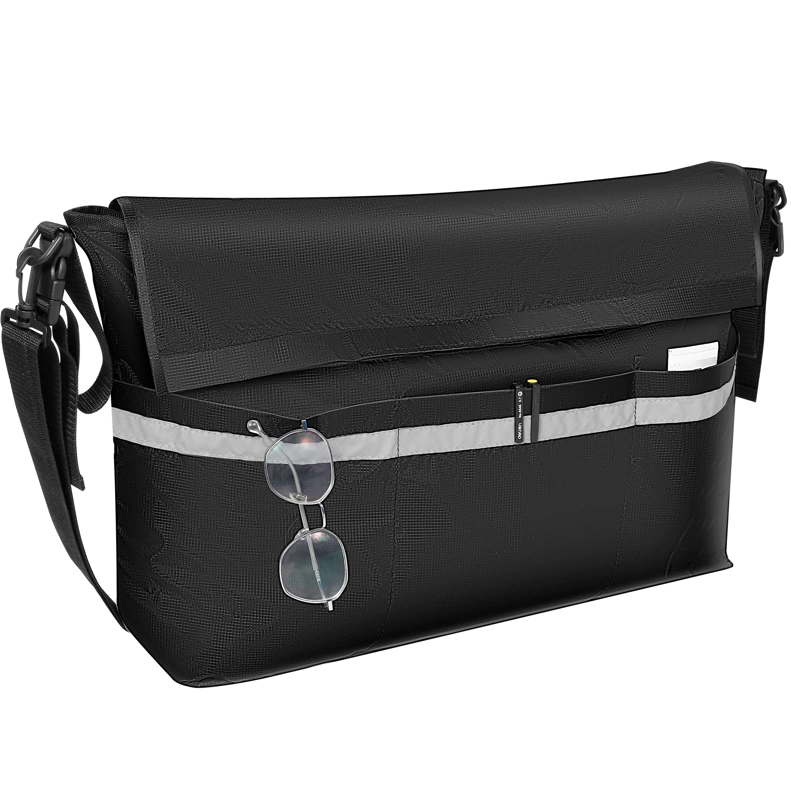 

Wheelchair Bag Detachable Wheelchair Pouch Waterproof Walker Storage Pouch with Secure Reflective Strip Lightweight Electric