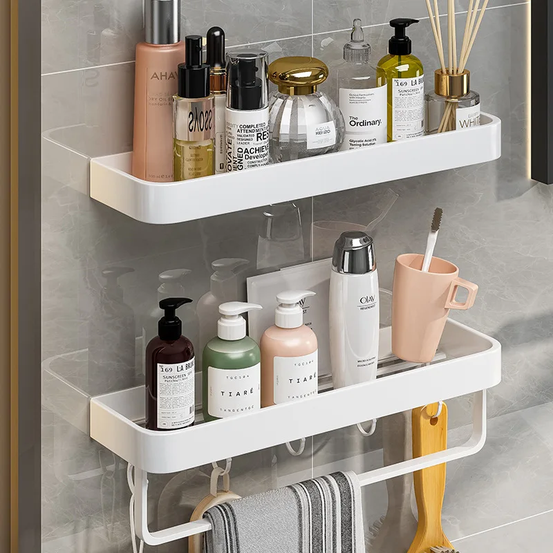 

Bathroom Shelf White Kitchen Bathroom Storage Shelves With Hook