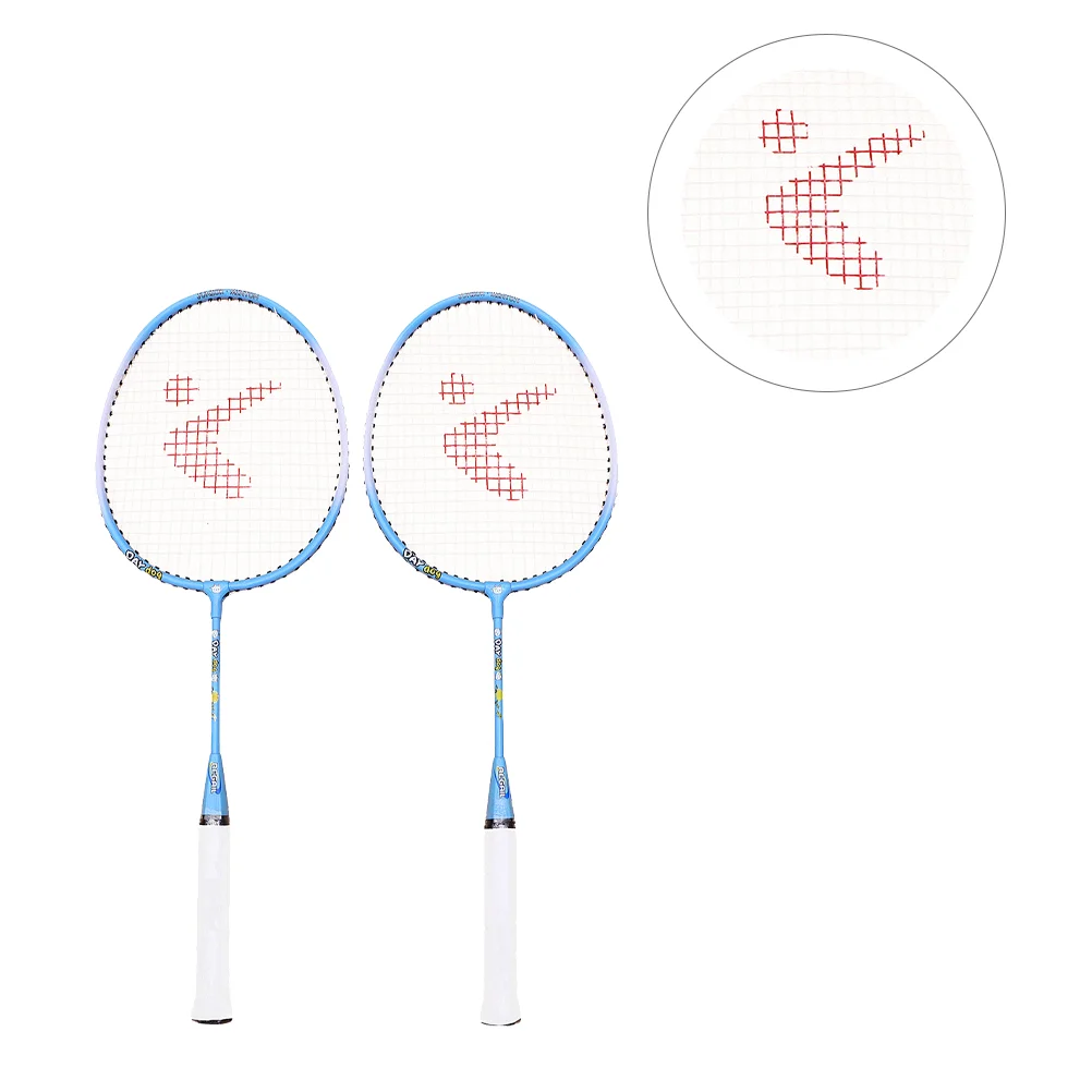 

1 Pair Kids Badminton Racket Aluminium Alloy Outdoor Sports Racket Set Training Pats Paternity Children Cartoon Badminton