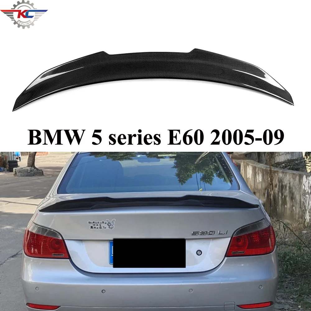 

Real Carbon Fiber Rear Trunk Spoiler For BMW 5 Series E60 2005 - 2009 Rear Wing Spoilers Boot Lid
