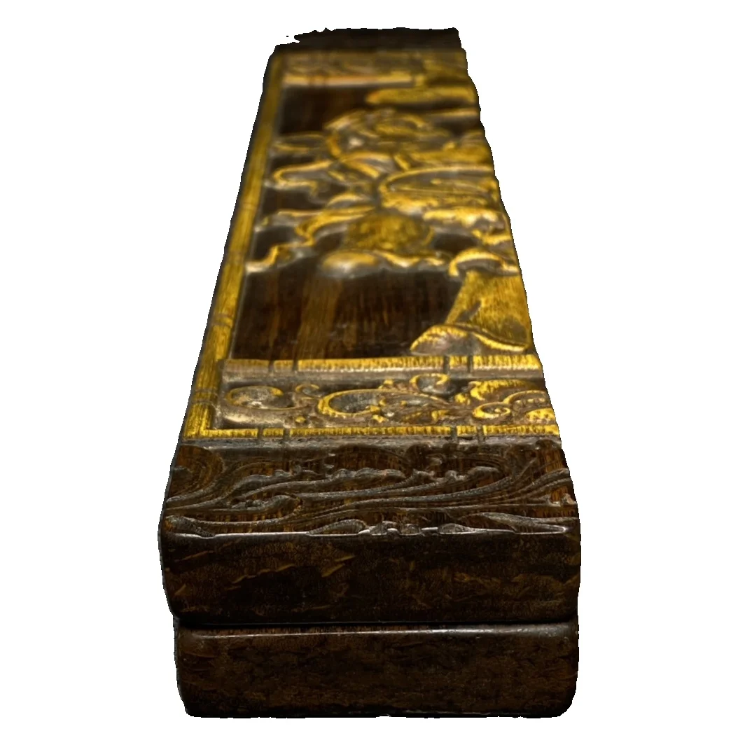 

Бамбуковая линейка LAOJUNLU отличается тонкой работой и изысканными узорами и высотой 30 см в традиционном китайском стиле антиквариат