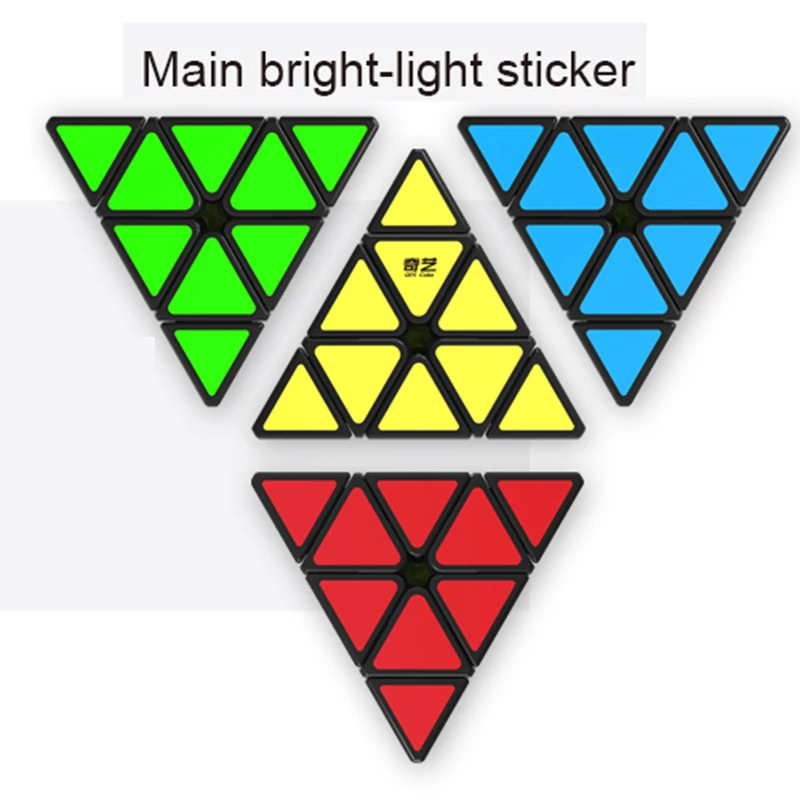 Набор головоломок Qiyi Twisted Magic Cube Gift Pack Black (Зеркальный Pyra Ivy 3x3 Цилиндр) Набор скоростных головоломок игрушек для детей.
