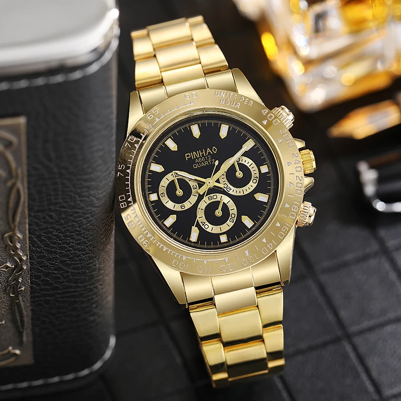 Новые модные мужские часы из нержавеющей стали, кварцевые роскошные брендовые Высококачественные наручные часы, мужские часы, часы