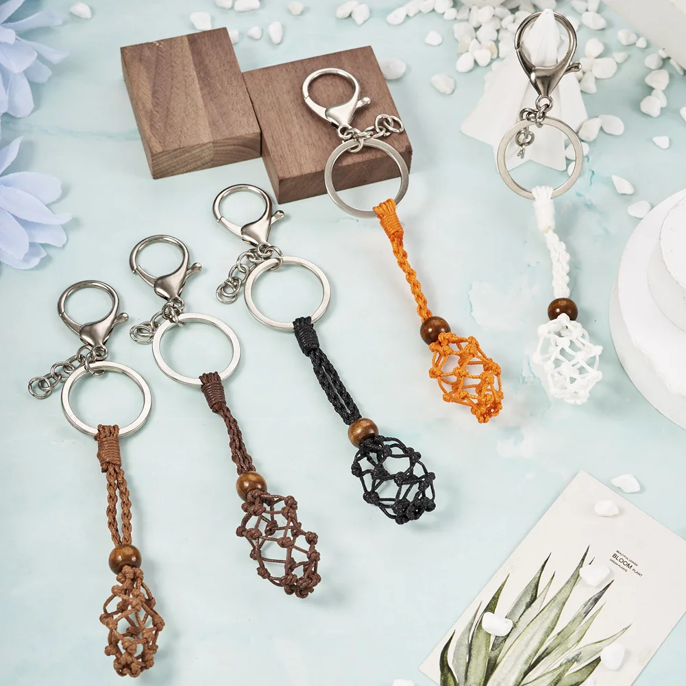 5 шт. корейский вощеный полиэстер регулируемый шнур плетеный чехол для макраме