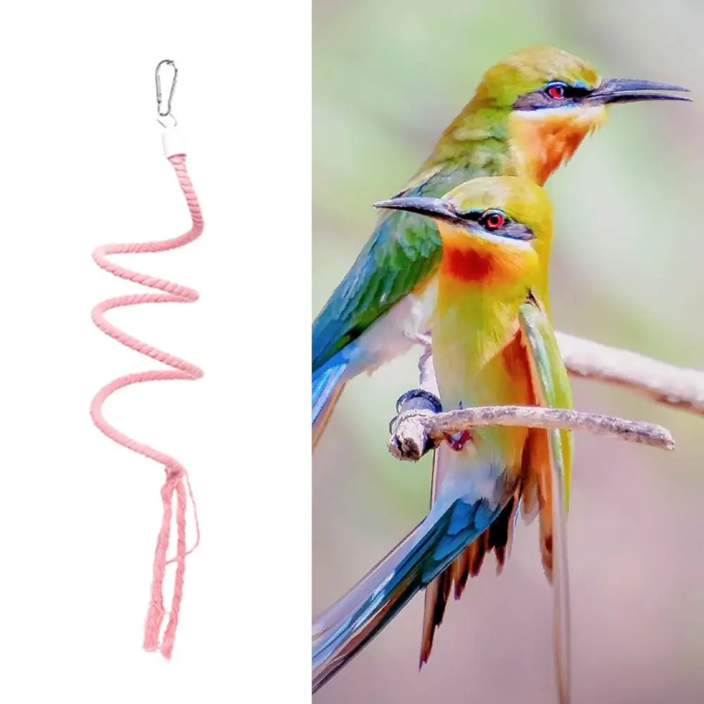 

Parrot Climbing Toy Spiral Shape Bite Resistant Relieve Stress Lightweight Parrot Bird Chewing Climbing Swing Rope Toy Pet Suppl