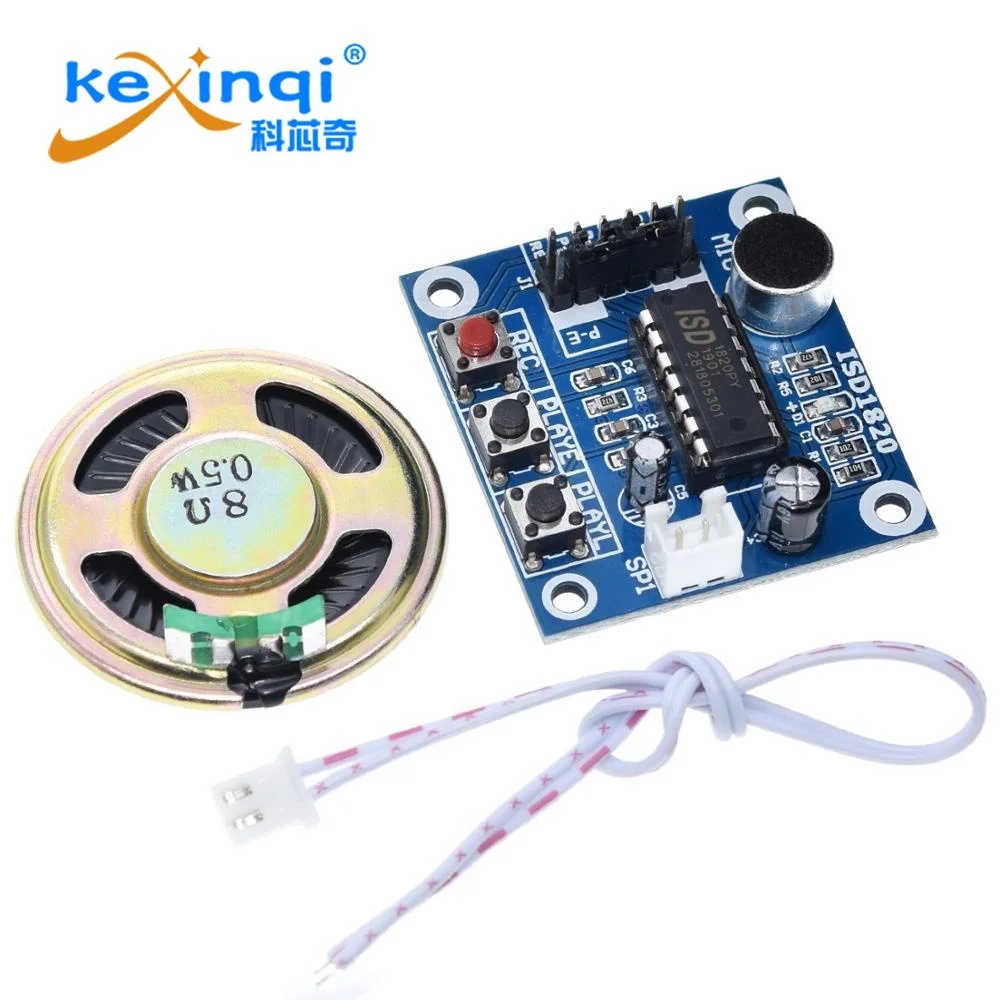 ISD1820 recording module voice module the voice board telediphone module board with Microphones + Loudspeaker