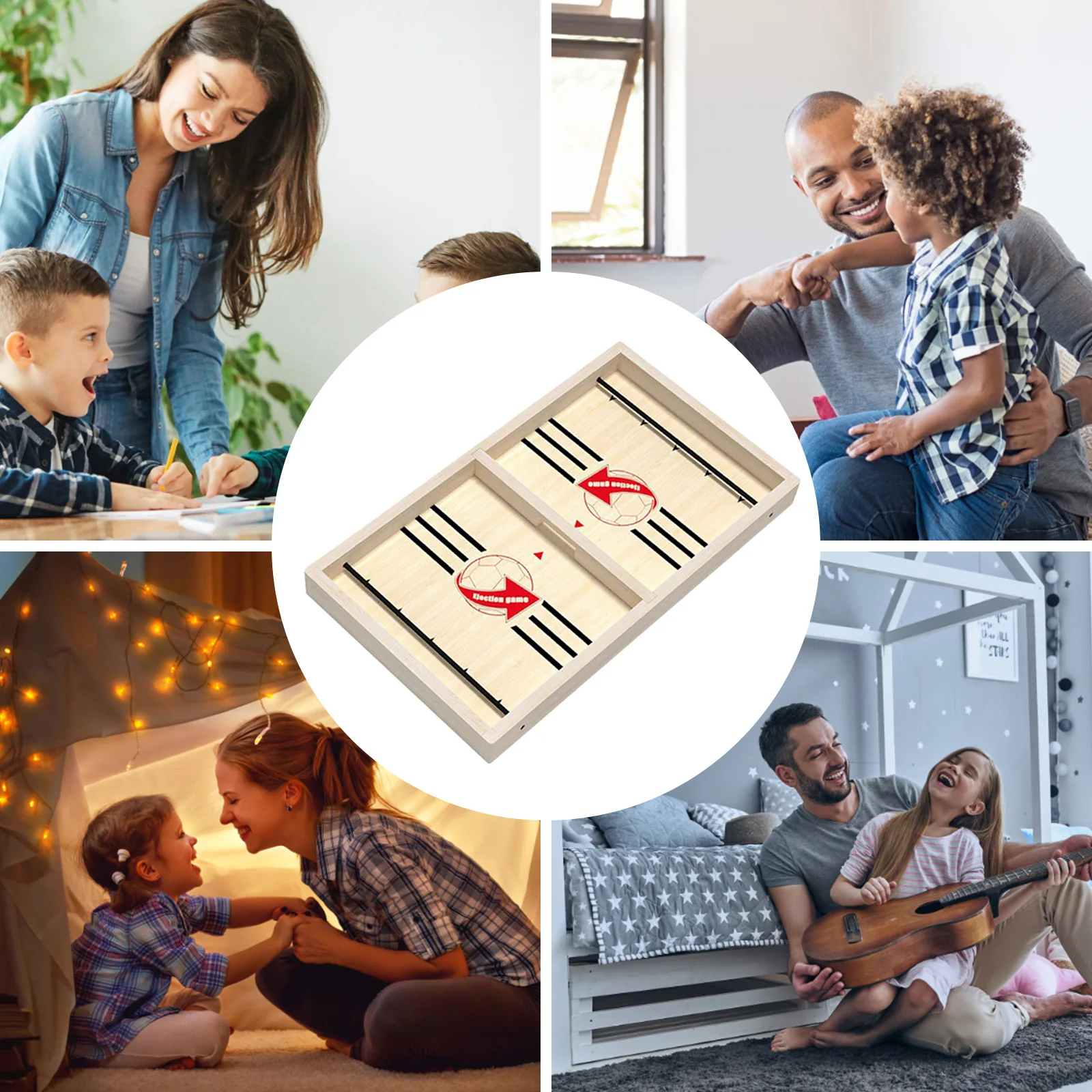 

Wooden Bouncing Chess Two-player Funny Desktop Catapult Chess Parent-Child Interaction Children Gifts for Family Entertainment