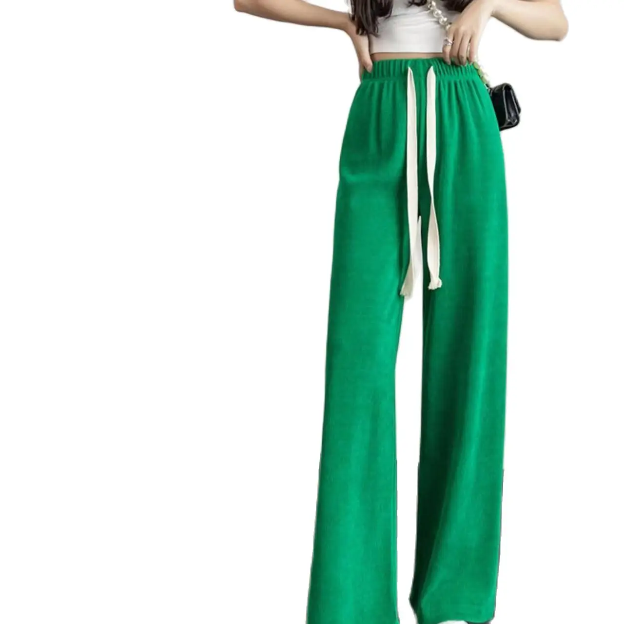 

2022 New High Waist Loose High Thin Floor Wide Leg Pants Pantalon Femme
