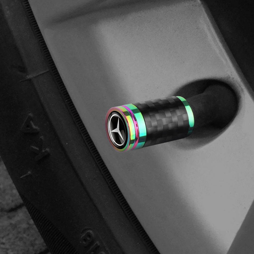 4 шт. углеродное волокно автомобильное колесо шина шток клапана воздушная крышка