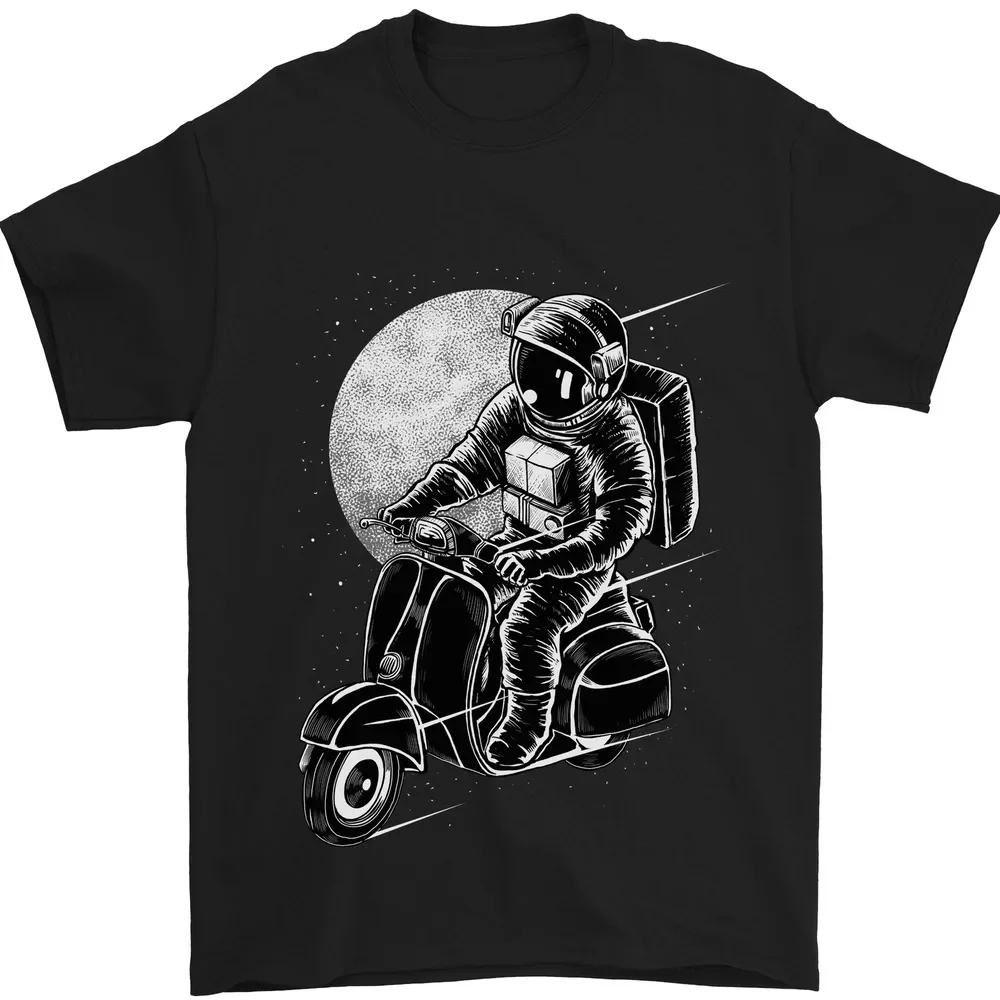 Футболка Spaceman Biker MOD - Astro Scooter Cotton высокое качество 100% хлопок короткий рукав