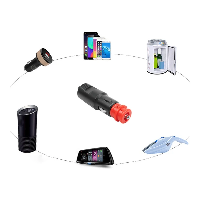 090E вилка прикуривателя разъем для сигар Мужской автомобильный адаптер питания 12